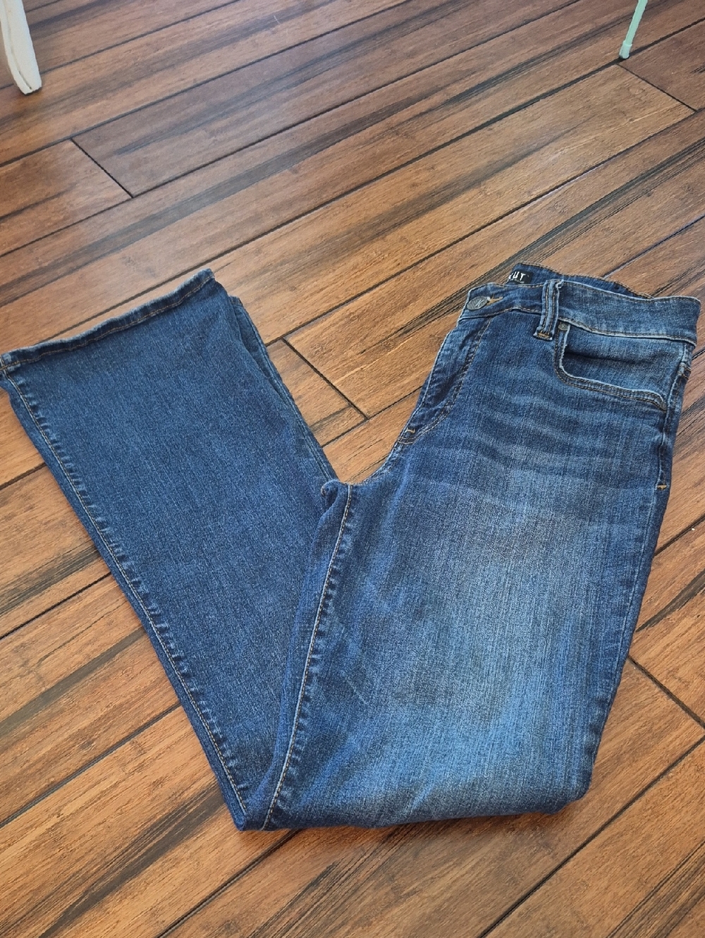 KUT FROM THE KLOTH Natalie High-Rise Fab Ab Bootcut Classic Blue Denim Jeans